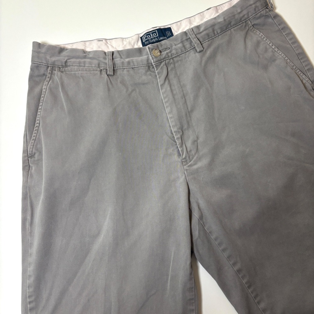 Polo Ralph Lauren Classic Chino Gray Mens 36x30 Vintage Straight Leg Pants